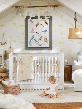 Jenni Kayne x Pottery Barn Kids Baby Geometric Print Fitted Sheet Crib Sheet NEW